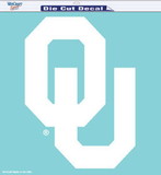Oklahoma Sooners Decal 8x8 Die Cut White