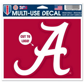 Alabama Crimson Tide Decal 5x6 Multi Use Color Cut to Logo