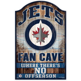 Winnipeg Jets Sign 11x17 Wood Fan Cave Design