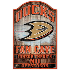 Anaheim Ducks Sign 11x17 Wood Fan Cave Design
