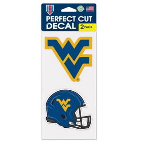 West Virginia Mountaineers Decal 4x4 Perfect Cut Set of 2 Alternate Design