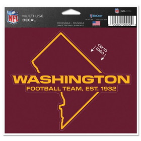 Washington Football Team Decal 5x6 Multi Use Color Cut to Logo