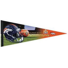 Denver Broncos Pennant 12x30 Premium Style Super Bowl 50 Champion Design CO