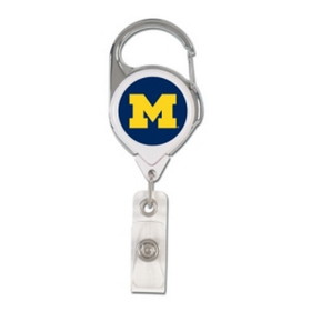 Michigan Wolverines Retractable Premium Badge Holder