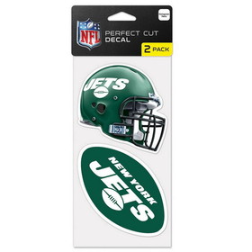 New York Jets Decal 4x4 Perfect Cut Set of 2