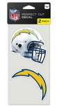 Los Angeles Chargers Decal 4x4 Perfect Cut Set of 2