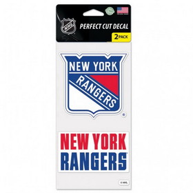 New York Rangers Decal 4x4 Perfect Cut Set of 2