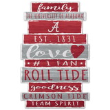 WinCraft Alabama Crimson Tide Sign 11x17 Wood Family Word