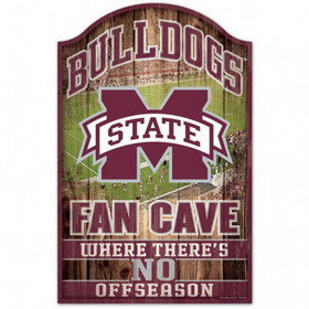 Mississippi State Bulldogs Sign 11x17 Wood Fan Cave Design