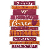 WinCraft Virginia Tech Hokies Sign 11x17 Wood Family Word