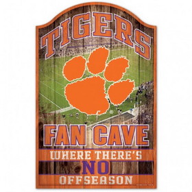 Clemson Tigers Sign 11x17 Wood Fan Cave Design