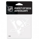Pittsburgh Penguins Decal 4x4 Perfect Cut White