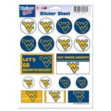 Wincraft West Virginia Mountaineers Decal Sheet 5x7 Vinyl