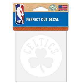 Boston Celtics Decal 4x4 Perfect Cut White