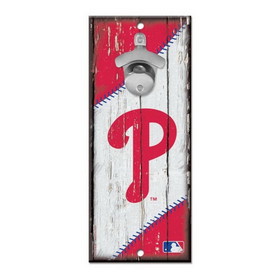 Philadelphia Phillies Sign Wood 5x11 Bottle Opener