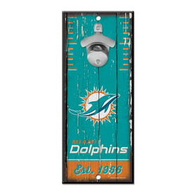 Miami Dolphins Sign Wood 5x11 Bottle Opener