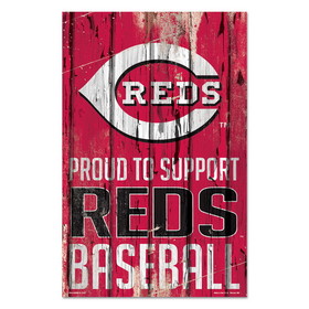 Cincinnati Reds Sign 11x17 Wood Proud to Support Design
