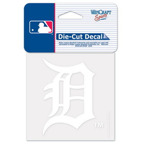 Detroit Tigers Decal 4x4 Perfect Cut White