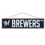 Milwaukee Brewers Sign 4x17 Wood Avenue Design