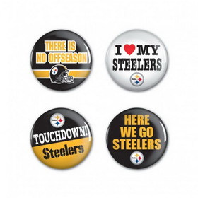 Pittsburgh Steelers Buttons 4 Pack