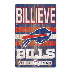 Buffalo Bills Sign 11x17 Wood Slogan Design