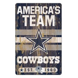 Dallas Cowboys Sign 11x17 Wood Slogan Design