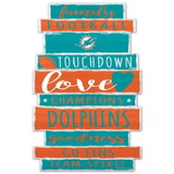 Miami Dolphins Sign 11x17 Wood Family Word Design