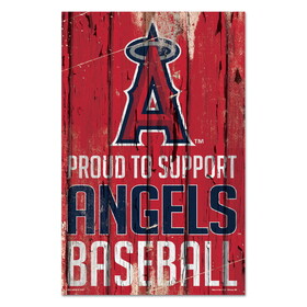 Wincraft Los Angeles Angels Sign 11x17 Wood Proud to Support Design ...