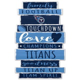 Tennessee Titans Sign 11x17 Wood Family Word Design