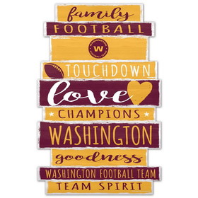 Washington Football Team Sign 11x17 Wood Family Word Design
