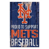New York Mets Sign 11x17 Wood Proud to Support Design