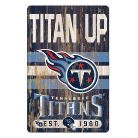 Tennessee Titans Sign 11x17 Wood Slogan Design