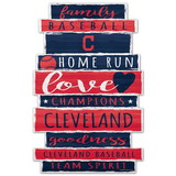 Cleveland Indians Sign 11x17 Wood Established Design