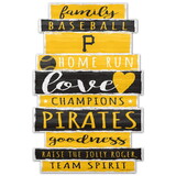 WinCraft Pittsburgh Pirates Sign 11x17 Wood Family Word