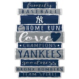 WinCraft New York Yankees Sign 11x17 Wood Family Word Design