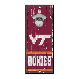 Virginia Tech Hokies Sign Wood 5x11 Bottle Opener