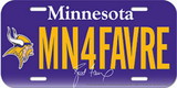 Minnesota Vikings Brett Favre License Plate