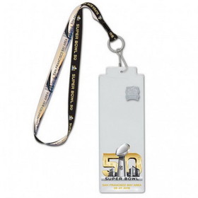 Lanyard with Credential Holder and Pin Super Bowl 50 Design CO