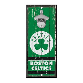 Boston Celtics Sign Wood 5x11 Bottle Opener