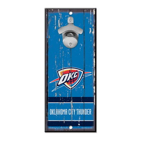 Oklahoma City Thunder Sign Wood 5x11 Bottle Opener