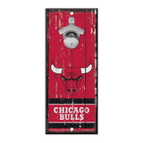Chicago Bulls Sign Wood 5x11 Bottle Opener