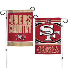 San Francisco 49ers Flag 12x18 Garden Style 2 Sided Slogan Design