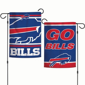 Buffalo Bills Flag 12x18 Garden Style 2 Sided Slogan Design