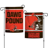 Cleveland Browns Flag 12x18 Garden Style 2 Sided Slogan Design