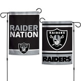 Las Vegas Raiders Flag 12x18 Garden Style 2 Sided Slogan Design