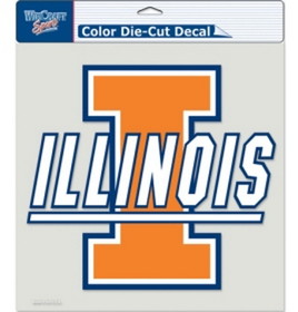 Illinois Fighting Illini Decal 8x8 Die Cut Color