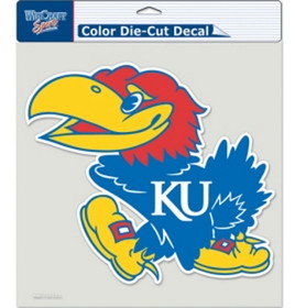 Kansas Jayhawks Decal 8x8 Die Cut Color