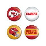 Kansas City Chiefs Buttons 4 Pack