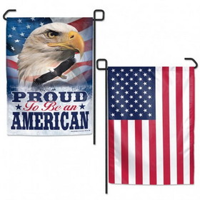 American Flag 12x18 Garden Style 2 Sided Proud American