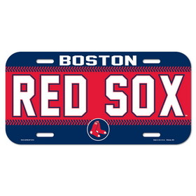 Boston Red Sox License Plate Plastic